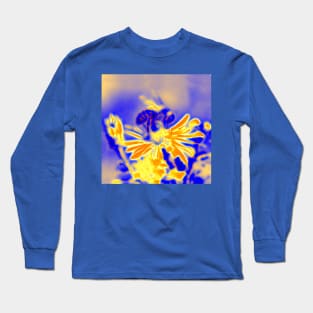 Flower with Honey Bee Long Sleeve T-Shirt